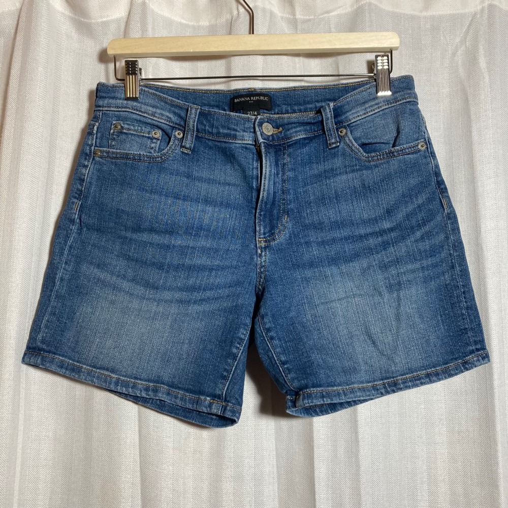 Banana Republic Womens Denim Short‎ Medium Wash Blue Jean Shorts 27/4